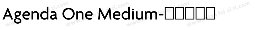 Agenda One Medium字体转换
